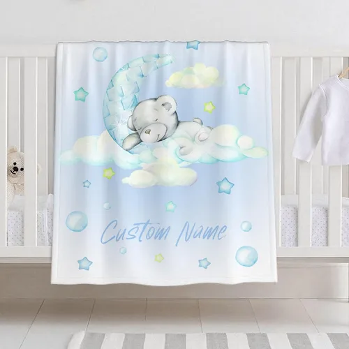 Miniatura 32 de Manta de bebé personalizada para niñas y niños, manta de bebé personalizada con nombre para niños pequeños, niños, ducha, recién nacidos, guardería