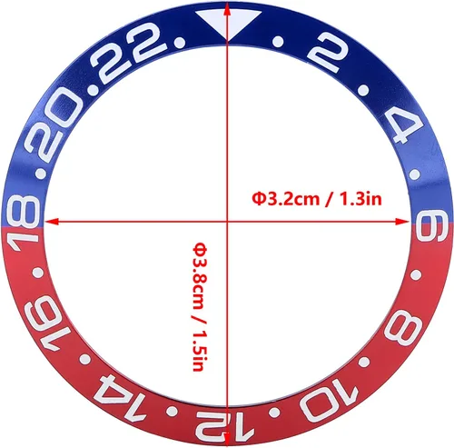 Miniatura 5 de zjchao Inserto de bisel de reloj, anillo exterior de 1.5 pulgadas de diámetro de aluminio para reloj de pulsera, bisel de inserción de anillo