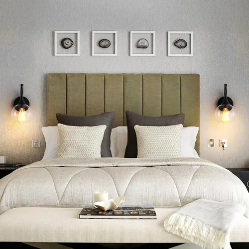 Miniatura 7 de Aplique de Pared Negro, Accesorios de Luz de Tocador Modernos con Pantalla de Vidrio Transparente de 4.9 Pulgadas, Luces de Pared de Estilo Rústico