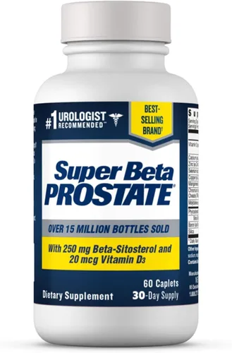 SUPER BETA PROSTATE Suplemento de apoyo para la salud masculina - Reduce las visitas al baño, promueve el sueño, mejor vaciado de la vejiga y