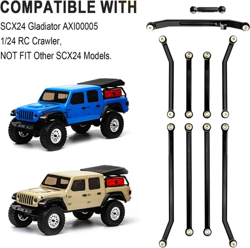 Miniatura 3 de Hobbypark Juego de eslabones de alta liquidación Actualizaciones de barra de dirección para Axial SCX24 Gladiator AXI00005 Actualizaciones 1/24 RC