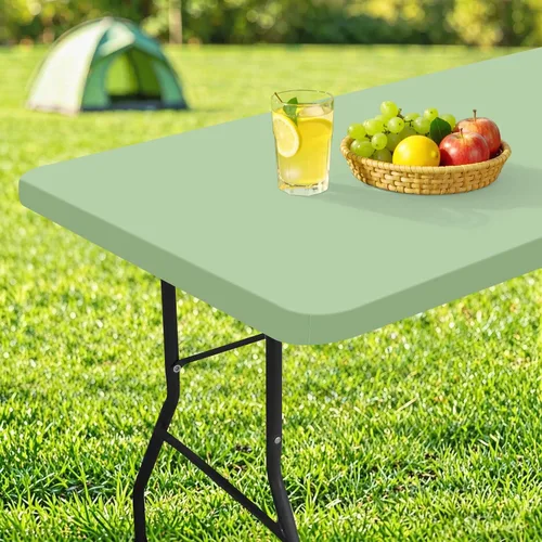 Miniatura 43 de homing Mantel cuadrado ajustable de poliéster impermeable, protector de mesa lavable para picnic, campamento, al aire libre (negro, 34 x 34 pulgadas)