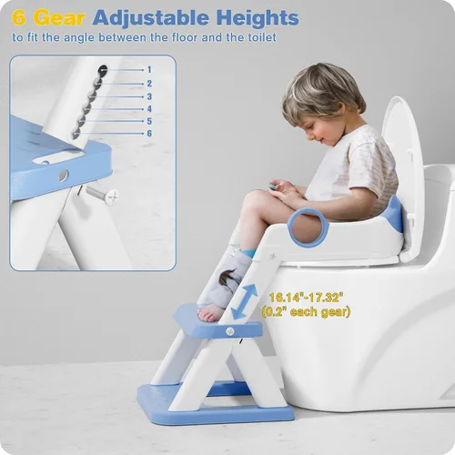 Miniatura 4 de Asiento de Entrenamiento de Baño, Asiento de Inodoro Mejorado para Niños y Niñas, Asiento de Entrenamiento de Baño 2 en 1 para Niños, Asiento