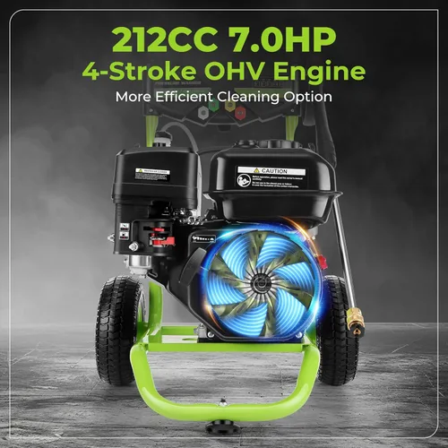 Miniatura 5 de Lavadora a presión de 4200 PSI, lavadora a gas de 4.0 GPM, lavadora a gas de 212 cc, lavadora comercial de alta presión con manguera de 25 pies y 5