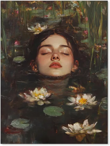 Miniatura 10 de Haitunone Arte de pared de mujer india paquistaní tradicional, póster de pintura floral feminista estilo mogol, impresiones en lienzo para sala