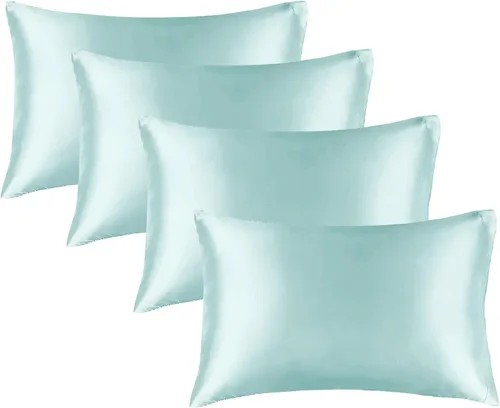 Miniatura 148 de Bedelite Funda de almohada de satén para el cuerpo, súper suave y refrescante, para el cabello y la piel, transpirable, sedosa y larga, 20 x 54 Rosa
