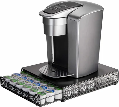 Miniatura 8 de Flagship Cajón de almacenamiento de cápsulas de café, organizador para Keurig (42 cápsulas, hierro)