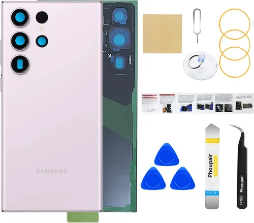 Miniatura 26 de Reemplazo de cristal trasero para Samsung Galaxy S24 con kit de herramientas de reparación profesional (Amber Yellow)