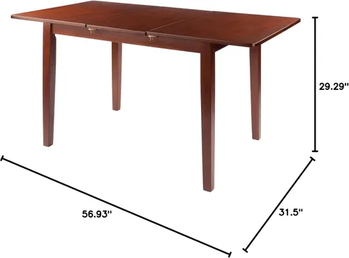 Miniatura 17 de Winsome Darren Mesa de comedor extensible, para comedor, 29 pulgadas, nogal