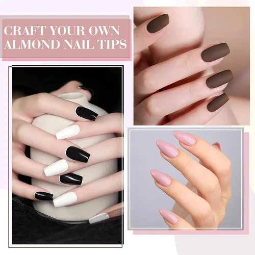 Miniatura 5 de CANNI - Juego de esmaltes de uñas en gel sin hema de 9ml, 6 piezas, colores blanco, negro, nude, rosa y marrón para el otoño, kit de esmaltes