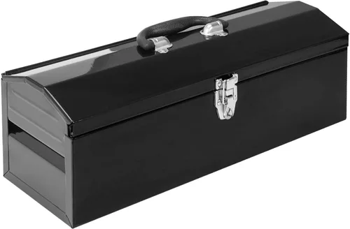 Torin ATB101B-2 Caja de herramientas portátil de acero estilo techo de cadera de 19 pulgadas con cierre de pestillo de metal y bandeja de