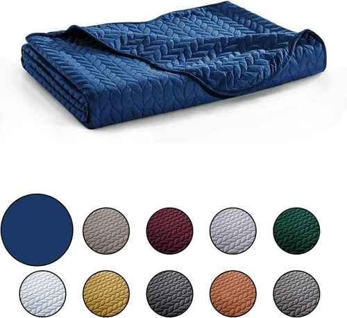 Miniatura 387 de MOONLIGHT20015 Edredón tamaño King (106 x 96 pulgadas) con 2 fundas de almohada (20 x 36 + 2 pulgadas) para todas las estaciones, juego de cama Azul