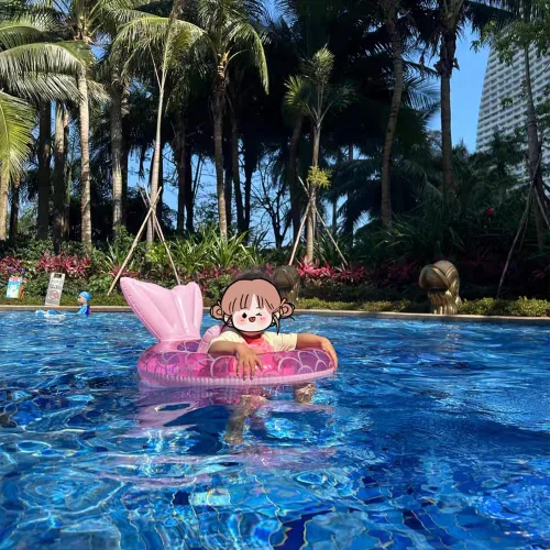 Miniatura 5 de Flotador de natación para bebé, lindo flotador con asiento y asa, flotadores de piscina, juguetes divertidos para balsa de agua, suministros