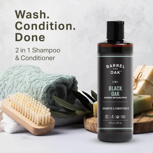 Miniatura 2 de Barrel and Oak - Champú y acondicionador 2 en 1, juego de champú y acondicionador para hombres, cuidado del cabello para hombres, limpia el cabello