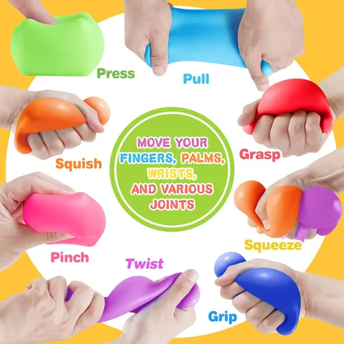 Miniatura 4 de Juguetes Fidget Cubo Antiestrés, 24 Piezas Pelotas Antiestrés al Por Mayor para Niños y Adultos, Pelotas Antiestrés de Cubo de Hielo de Elevación