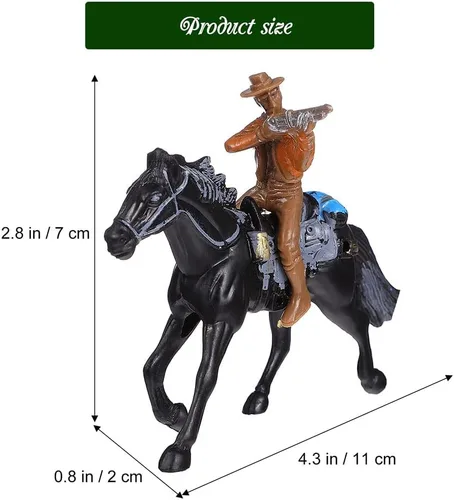 Miniatura 6 de Figuras occidentales, figuras de acción modelo, equitación de plástico indios, figuras de juego, 8 piezas