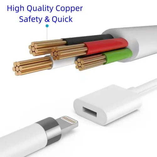 Miniatura 6 de Diseño para cargador de lápiz Apple, adaptador de Apple Pencil de 1 pie/1 paquete, cargador iPencil de carga rápida compatible con Apple Pencil