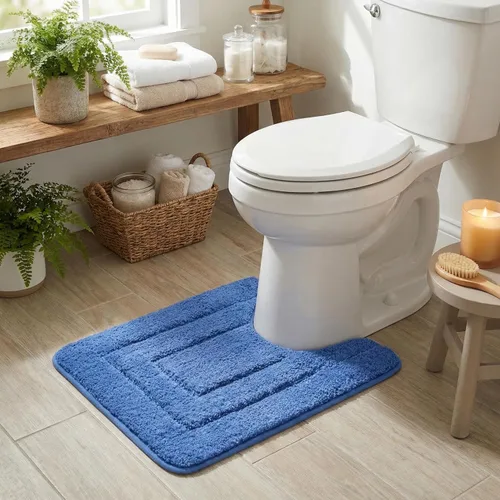 Miniatura 152 de GRANNY SAYS Alfombras de baño antideslizantes, lavables, extra suaves y absorbentes de agua para baño, alfombra de baño peluda de felpa, alfombra
