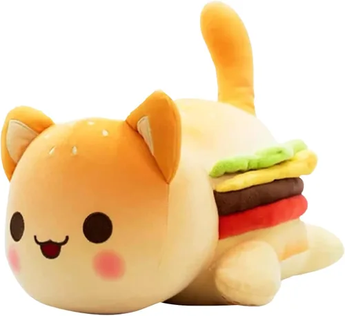 Miniatura 6 de Juguete de peluche de gato, lindo animé de dibujos animados de gato de peluche, almohada de peluche de juguete de regalo para niños y regalo