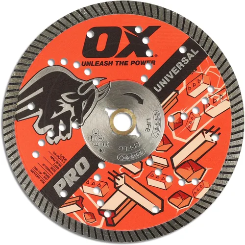 Miniatura 12 de OX Tools OX-PU10-12 - Hoja universal de diamante de corte seco/húmedo de 12 pulgadas para sierra de hormigón, cortes de hormigón, granito, metal