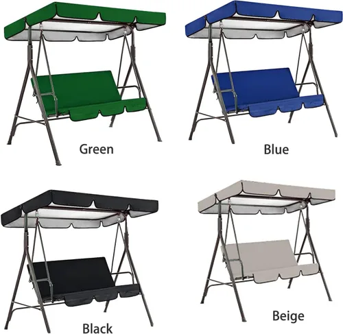 Miniatura 6 de Cubierta de toldo y asiento para columpios al aire libre, cubierta impermeable para columpio de hamaca