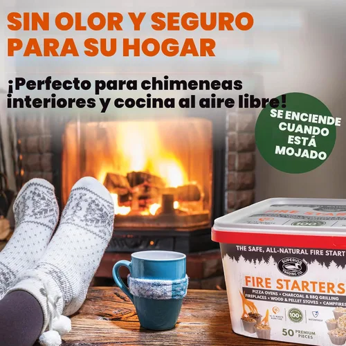 Miniatura 5 de Superior Trading - Cápsulas de arranque de fuego en cubo de plástico, iniciadores de fuego para fogatas, barbacoa, parrilla, hoguera, estufa de leña