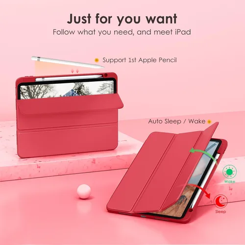 Miniatura 5 de DTTOCASE - Funda para iPad de 10.ª generación de 2022, 10.9”, reverso transparente y marco de poliuretano termoplástico antigolpes