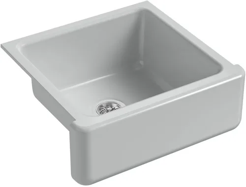 Miniatura 19 de KOHLER Whitehaven® K-6427-42 - Fregadero de cocina empotrado de 35-3/4 pulgadas, autorecortable, Smart Divide, Grande/Mediano con Delantal alto