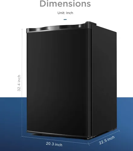 Miniatura 6 de Mini congelador vertical para congelador pequeño compacto (negro, 3.0 pies cúbicos)