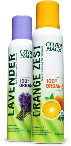 Miniatura 5 de Citrus Magic Ambientador en aerosol orgánico natural que elimina olores, eucalipto lavanda, 3 onzas, paquete de 3
