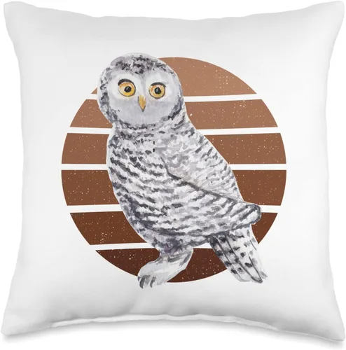 Kinder Owl Herren Gufo Damen Hibou Eule Vogel Búho Birds Uhu Friend - Almohada de piedra con diseño de búhos de granero, 16 x 16 pulgadas, multicolor