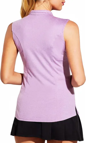 Miniatura 6 de MIER Women's Sleeveless Golf Shirt Tank Top Collared Tennis Polo Shirts with Zip Quick Dry