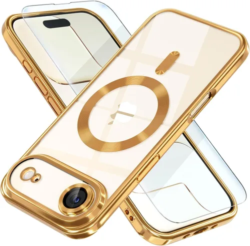 Miniatura 34 de Misea Funda magnética para iPhone 14 compatible con MagSafe [nunca amarillenta] [protección contra caídas de grado militar] protector completo
