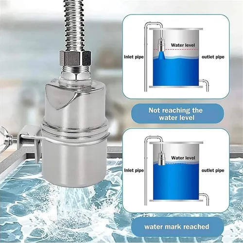 Miniatura 5 de Automatic Water Level Control Valve 1/2 Inch Stainless Steel Float Ball for Tank Swimming Pool Straight with Clip