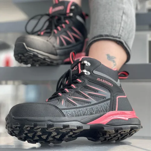 Miniatura 4 de Blapek Botas de trabajo con punta de acero para mujer, botas de trabajo aisladas, zapatos de punta de acero, botas de construcción cómodas, botas