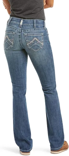 Miniatura 2 de ARIAT Women's R.e.a.l. Mid Rise Stretch Icon Stackable Straight Leg Jean