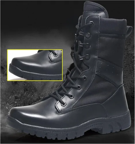 Miniatura 5 de Botas de trabajo tácticas militares para hombres con cremallera lateral Botas de combate del ejército