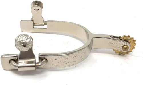 Miniatura 2 de AJ Tack Espuelas utilitarias grabadas en cromo para hombre