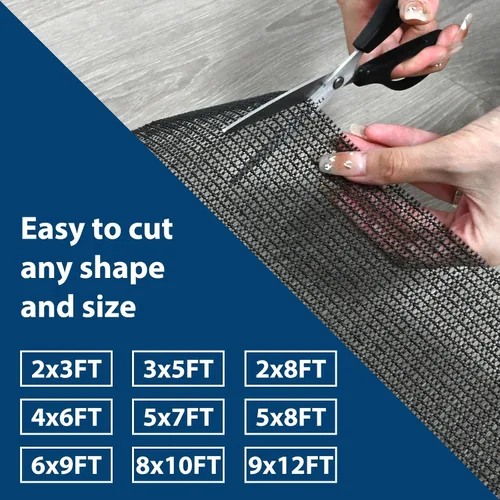 Miniatura 4 de Almohadillas antideslizantes para suelos de madera dura, 2 x 4 pies, para alfombras de área, tapete antideslizante para debajo de la alfombra