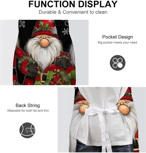 Miniatura 6 de Delantales de gnomo, duradero, cómodo, resistente, con bolsillos, para hombres y mujeres (paquete de 1), Gnome