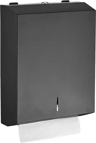 Miniatura 17 de Dispensador de toallas de mano triple para baño, dispensador de toallas de papel plegable en C, montaje en pared con instalación adhesiva sin