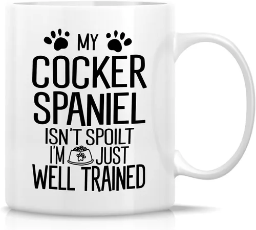 Miniatura 75 de Retreez - Taza divertida con texto en inglés "Funny Cute Golden Retriever Don't Stop Retrievin' Dog Lover", 325 ml, tazas de café de cerámica
