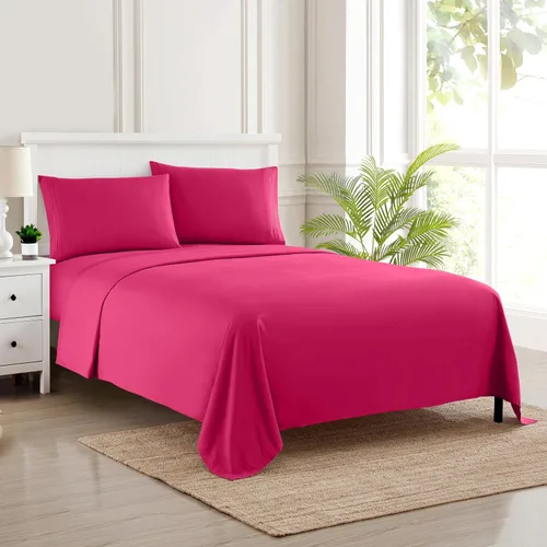 Miniatura 11 de Juego de sábanas de 1800 hilos – Sábanas de microfibra cepillada suave de calidad egipcia – Juego de ropa de cama de lujo con sábana encimera