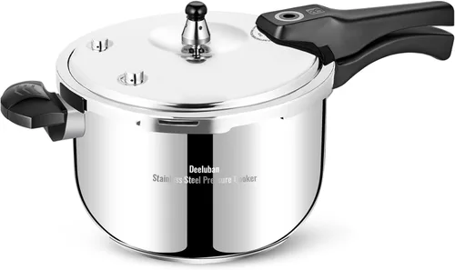 Olla a presión de acero inoxidable de 10 cuartos de galón para todas las estufas, compatible con inducción, grado alimenticio, resistente y