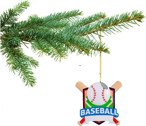 Miniatura 2 de Adorno de béisbol, adornos de Navidad de béisbol para niños, relleno de calcetines, idea de regalo para jugadores, se puede personalizar en casa