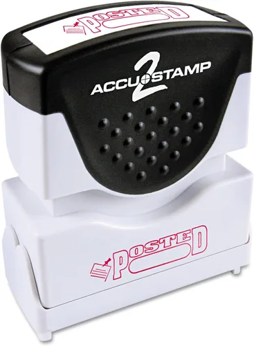 Miniatura 5 de ACCUSTAMP 2 035578 Sello de obturador preentintado, rojo, pagado, 1 5/8 x 1/2
