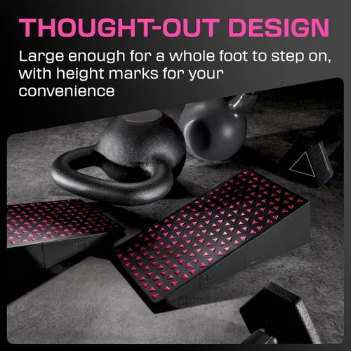 Miniatura 6 de Par de Bloques en Cuña para Sentadillas Flexelent - Bloque en Cuña para Sentadillas con Talón Elevado para Sentadillas Más Profundas, Levantamiento