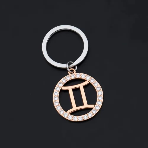Miniatura 4 de TGBJE Llavero de la constelación del zodiaco del signo del zodiaco regalo esquema del zodiaco regalo Horóscopo constelación celestial zodiaco llavero