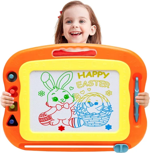 Miniatura 9 de BABLOCVID - Pizarra magnética para dibujar, juguetes para niños pequeños para niños y niñas, pizarra de garabatos borrable de 15 pulgadas