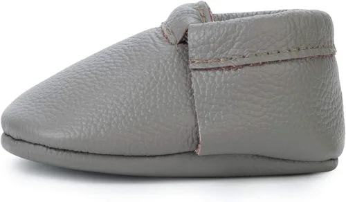 BirdRock Baby - Mocasines sin bordes de piel auténtica, para niños y niñas, recién nacidos, bebés, infantes